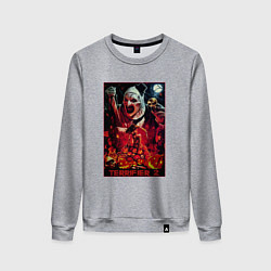 Свитшот хлопковый женский Ужасающий 2, цвет: меланж