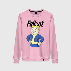 Свитшот хлопковый женский Fallout blondie boy, цвет: светло-розовый