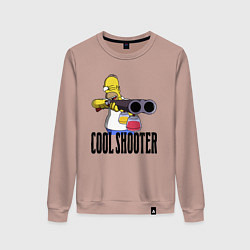 Женский свитшот Гомер Симпсон - крутой стрелок