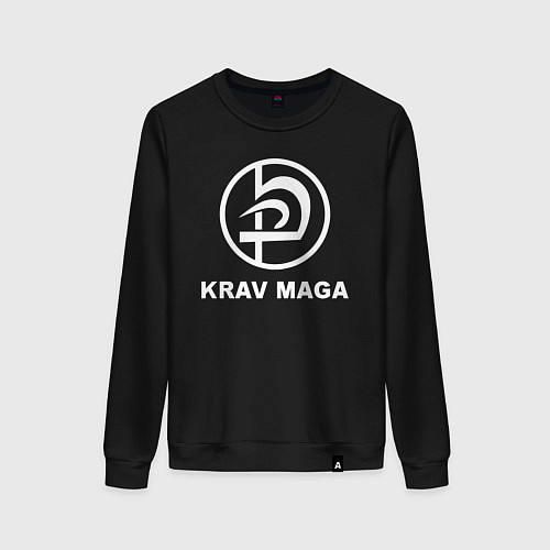 Женский свитшот Krav maga hand-to-hand combat emblem / Черный – фото 1
