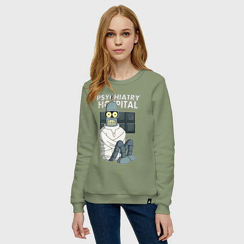 Женский свитшот Bender - hospital / Авокадо – фото 3