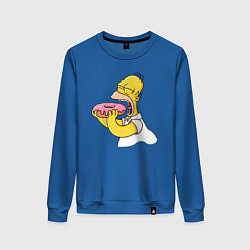 Женский свитшот Гомер Симпсон нацелился на пончик
