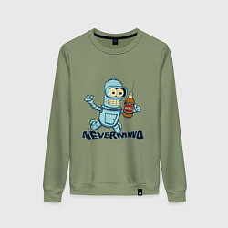Свитшот хлопковый женский Little Bender, цвет: авокадо