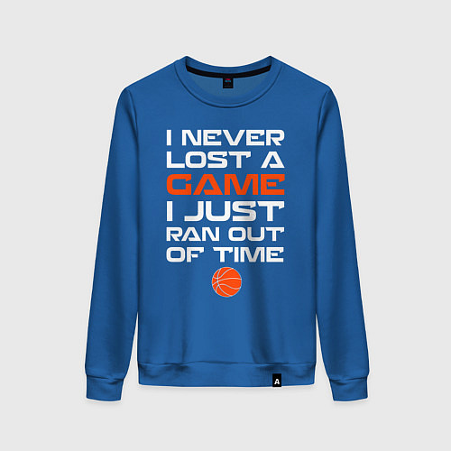 Женский свитшот Никогда не проигрывал игру просто иногда не хватал / Синий – фото 1