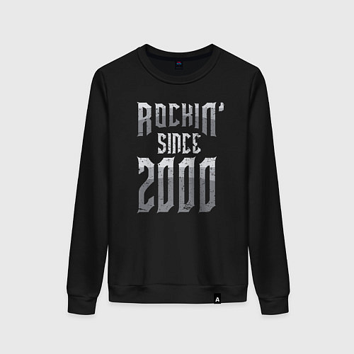 Женский свитшот Рок с 2000 года / Черный – фото 1