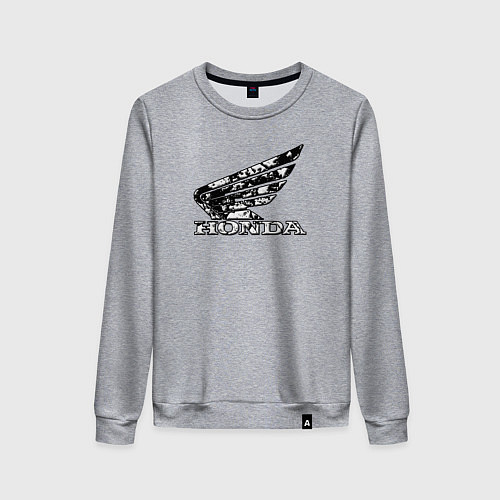 Женский свитшот Хонда логотип / Меланж – фото 1