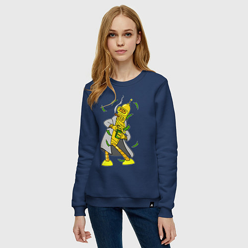 Женский свитшот Golden Bender / Тёмно-синий – фото 3