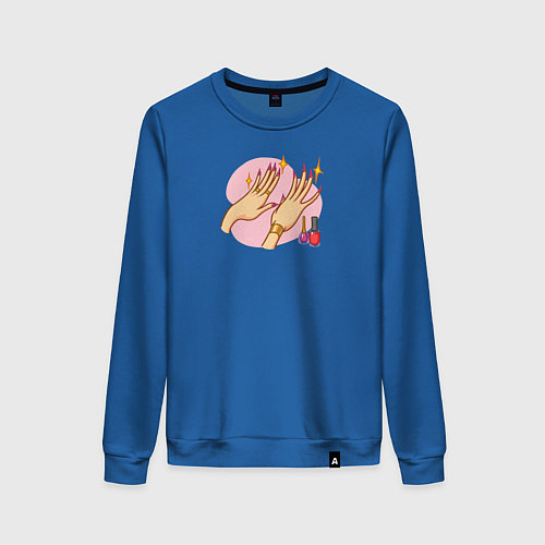 Женский свитшот Маникюр / Синий – фото 1