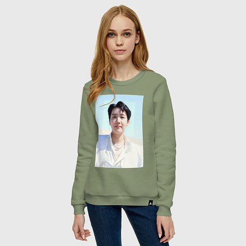 Женский свитшот Солнышко Джей-Хоуп / Авокадо – фото 3