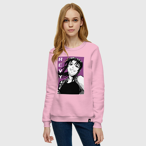 Женский свитшот Двурукая Реви / Светло-розовый – фото 3