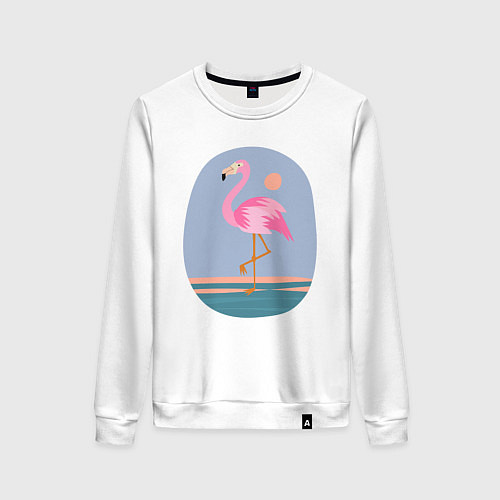 Женский свитшот Фламинго / Белый – фото 1
