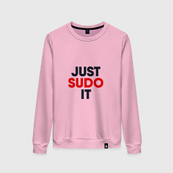 Свитшот хлопковый женский Just sudo, цвет: светло-розовый