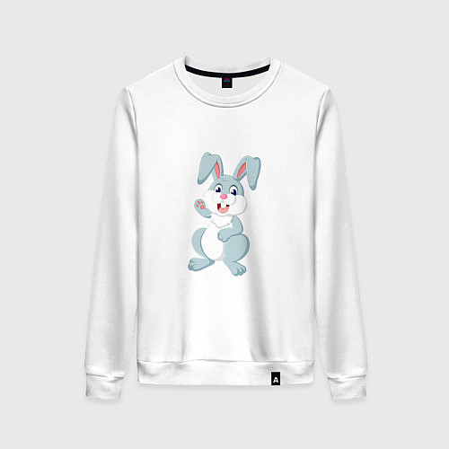 Женский свитшот Привет от кролика / Белый – фото 1