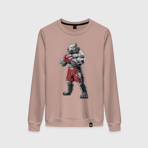 Женский свитшот Питбуль - Смешанные единоборства - MMA / Пыльно-розовый – фото 1