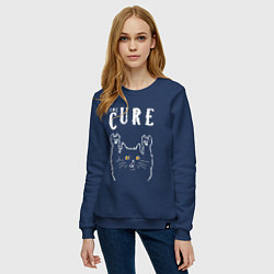 Свитшот хлопковый женский The Cure rock cat, цвет: тёмно-синий — фото 2