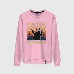 Женский свитшот Кот с пистолетами - Madafakas