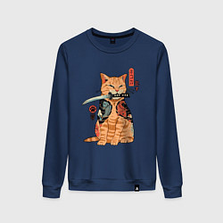 Женский свитшот Японский Кот Якудза