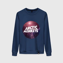 Свитшот хлопковый женский Arctic Monkeys: space, цвет: тёмно-синий