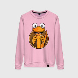 Свитшот хлопковый женский Радужные друзья: Оранжевый, цвет: светло-розовый