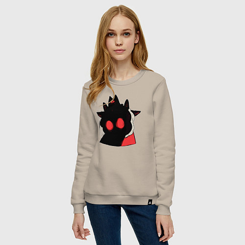 Женский свитшот Cult of the Lamb - Овечка в испуге / Миндальный – фото 3