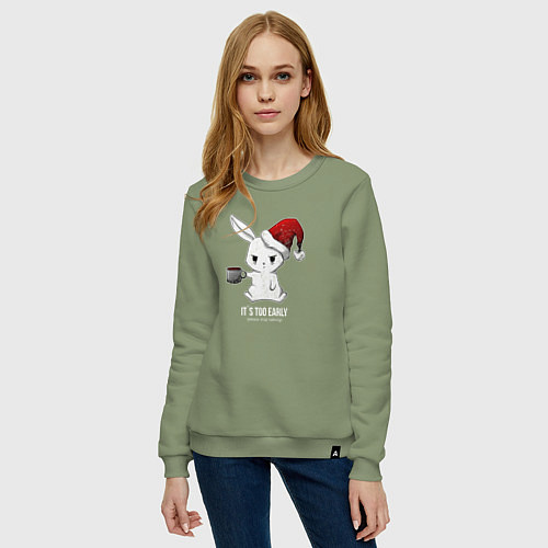 Женский свитшот Bunny its too early / Авокадо – фото 3
