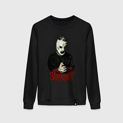 Свитшот хлопковый женский Slipknot mask, цвет: черный