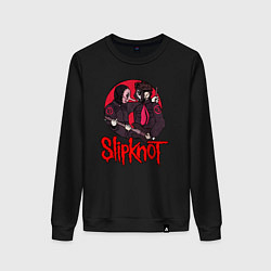 Свитшот хлопковый женский Slipknot rock, цвет: черный
