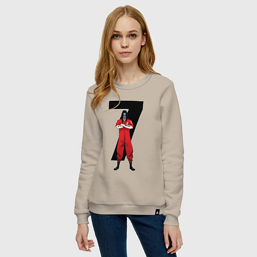 Женский свитшот Slipknot Семерка / Миндальный – фото 3