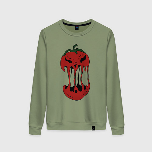 Женский свитшот Агрессивный красный помидор / Авокадо – фото 1