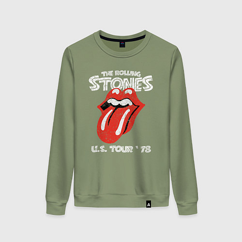 Женский свитшот The Rolling Stones 78 / Авокадо – фото 1