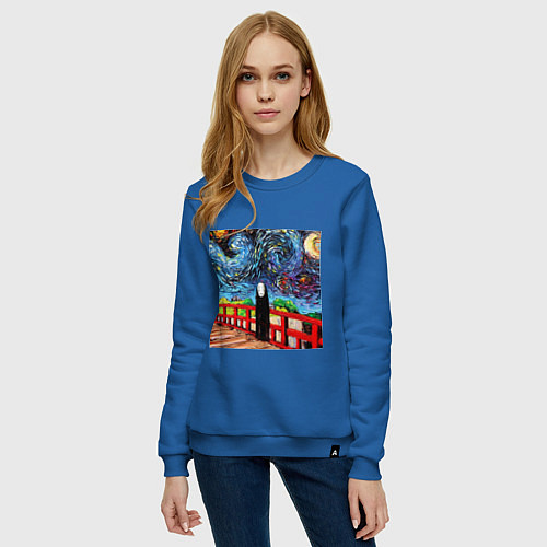 Женский свитшот Безликий Гог / Синий – фото 3