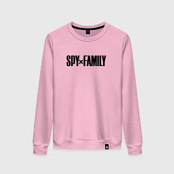 Свитшот хлопковый женский Spy Family - Logo, цвет: светло-розовый