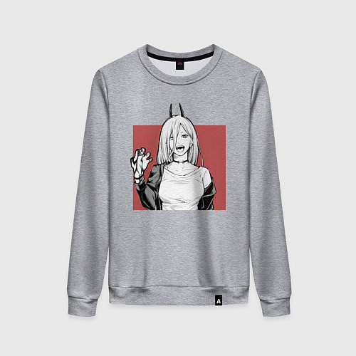 Женский свитшот Пауэр Chainsaw Man / Меланж – фото 1