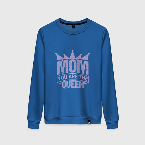 Женский свитшот Мама - моя королева / Синий – фото 1