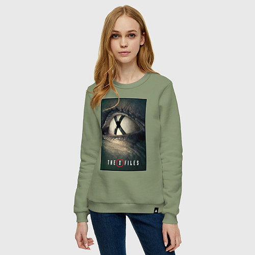 Женский свитшот X - Files poster / Авокадо – фото 3
