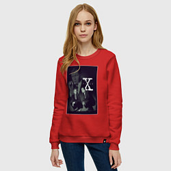 Свитшот хлопковый женский X poster, цвет: красный — фото 2