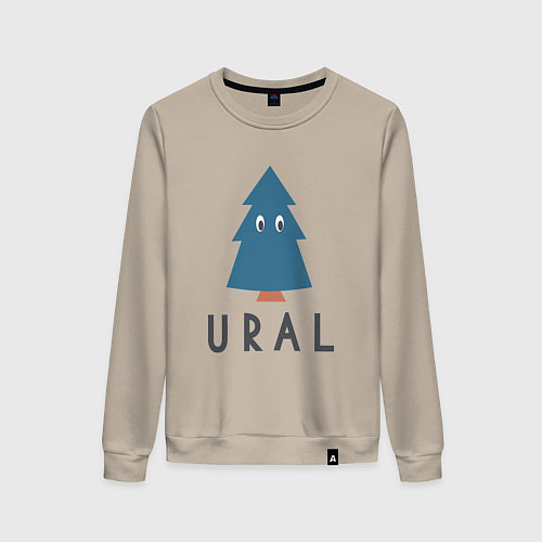 Женский свитшот Урал ёлка / Миндальный – фото 1