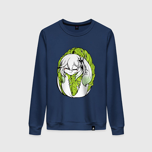 Женский свитшот Капуста-Нахида / Тёмно-синий – фото 1