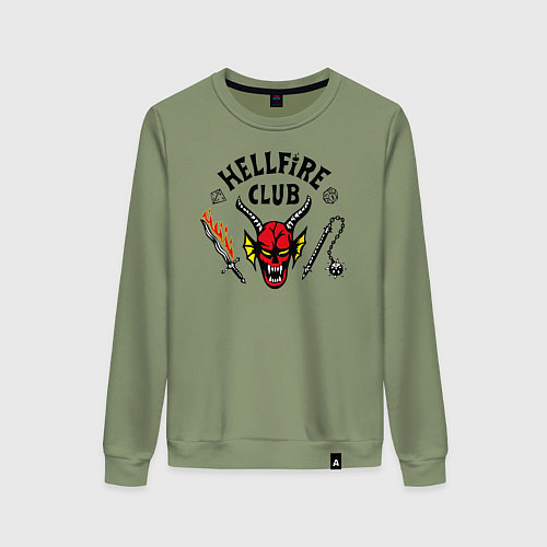 Женский свитшот Hellfire сlub art / Авокадо – фото 1