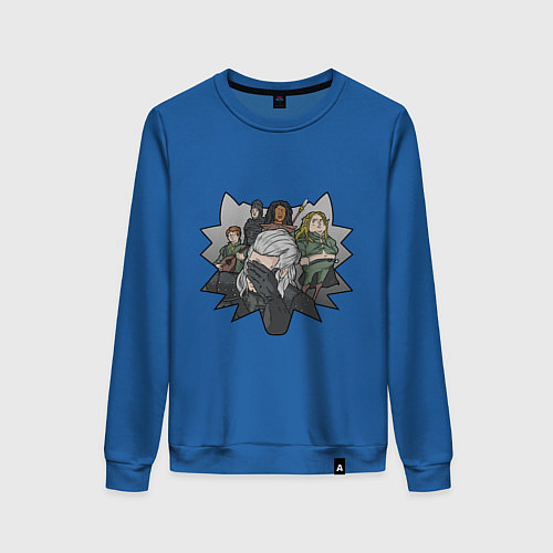 Женский свитшот Ведьмак в печали / Синий – фото 1