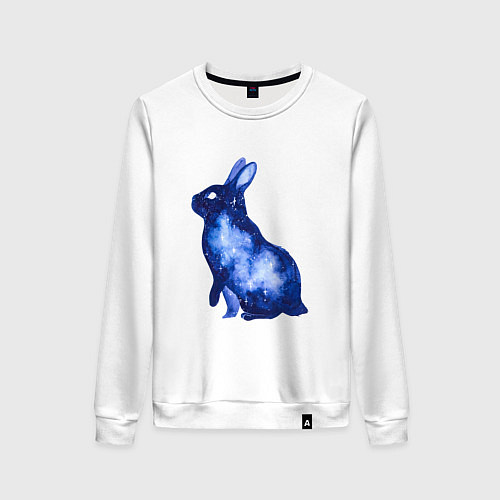 Женский свитшот Звездный силуэт кролика / Белый – фото 1