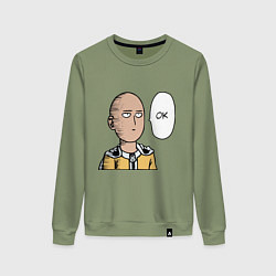 Свитшот хлопковый женский Saitama - OK, цвет: авокадо