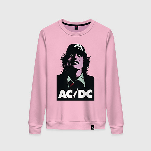 Женский свитшот Angus young - ACDC / Светло-розовый – фото 1