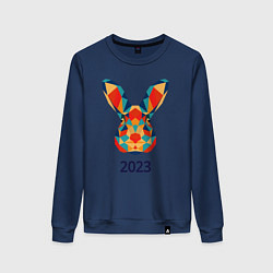 Женский свитшот Кролик из мозаики 2023
