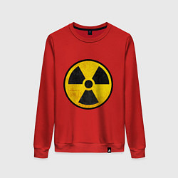 Свитшот хлопковый женский Atomic Nuclear, цвет: красный