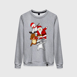 Свитшот хлопковый женский Все герои нового года ДЭБуют, цвет: меланж