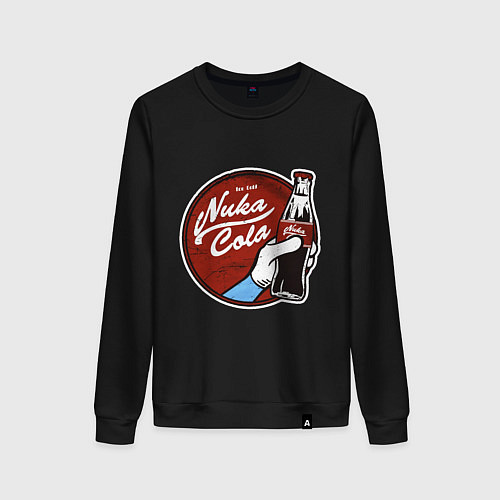 Женский свитшот Nuka cola sticker / Черный – фото 1