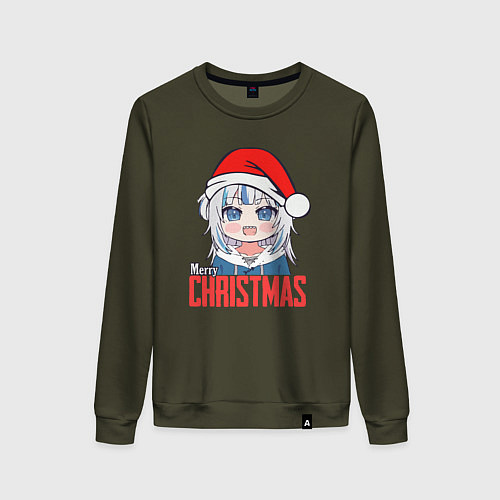 Женский свитшот Новый год аниме / Хаки – фото 1