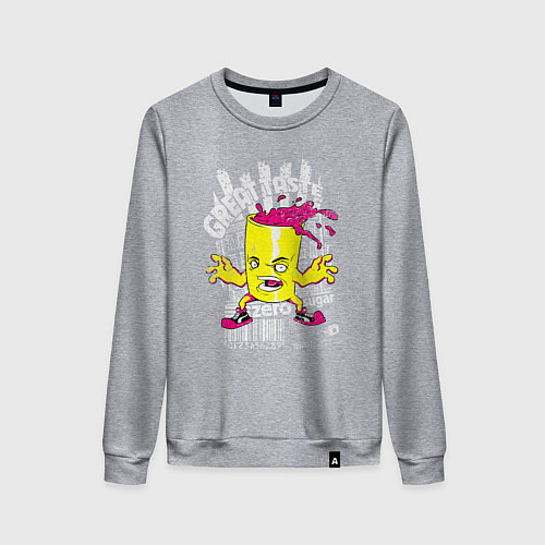 Женский свитшот Стакан с напитком / Меланж – фото 1