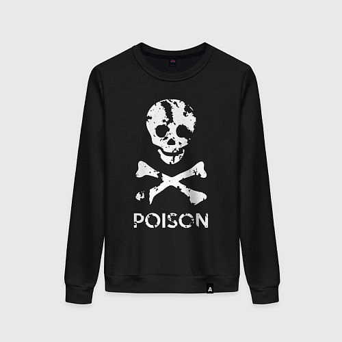 Женский свитшот Poison sign / Черный – фото 1